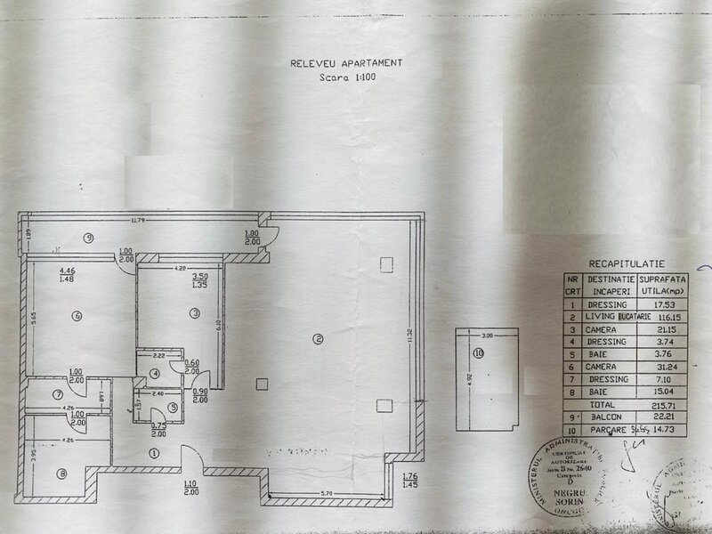 Herastrau, bloc 2020, Nordului, 3 camere 238 mp, 3 bai, centrala, parcare